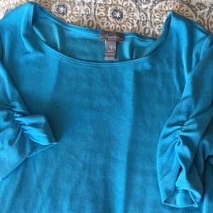 Chico’s Traveler’s Scrunch Sleeve Tee